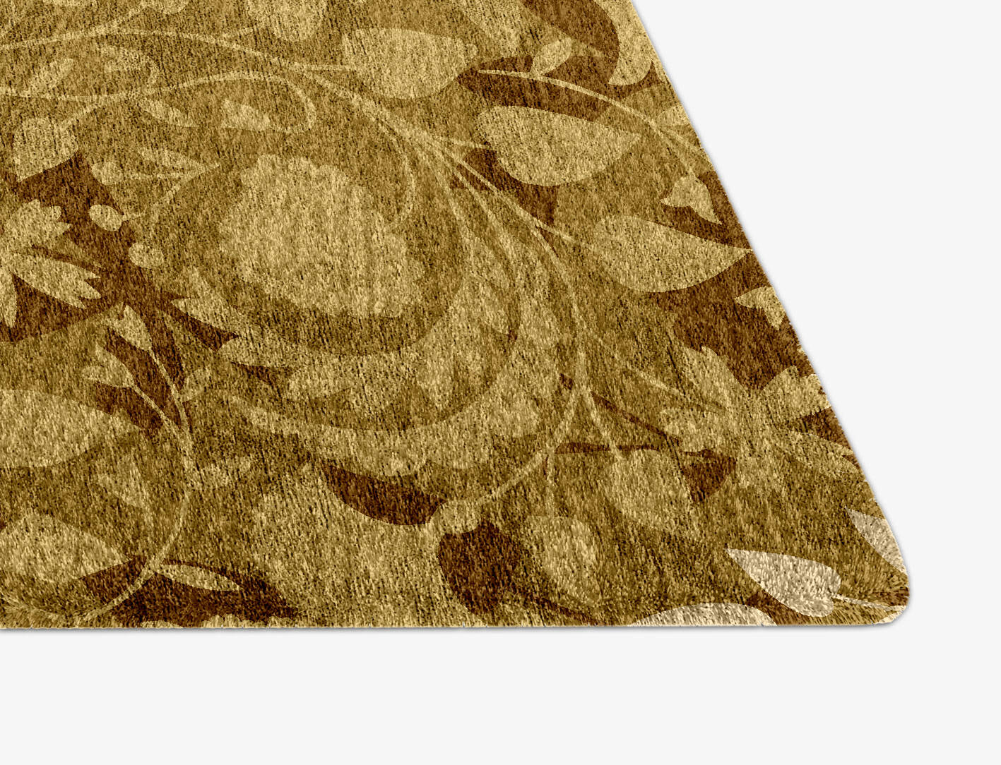 Sedge Floral Arch Hand Knotted Bamboo Silk Custom Rug by Rug Artisan