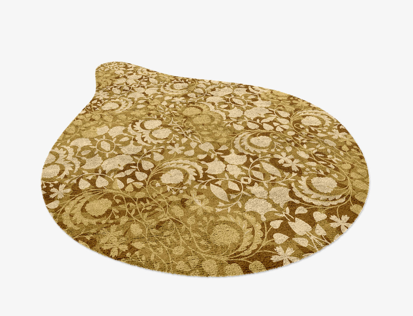 Sedge Floral Drop Hand Knotted Bamboo Silk Custom Rug by Rug Artisan