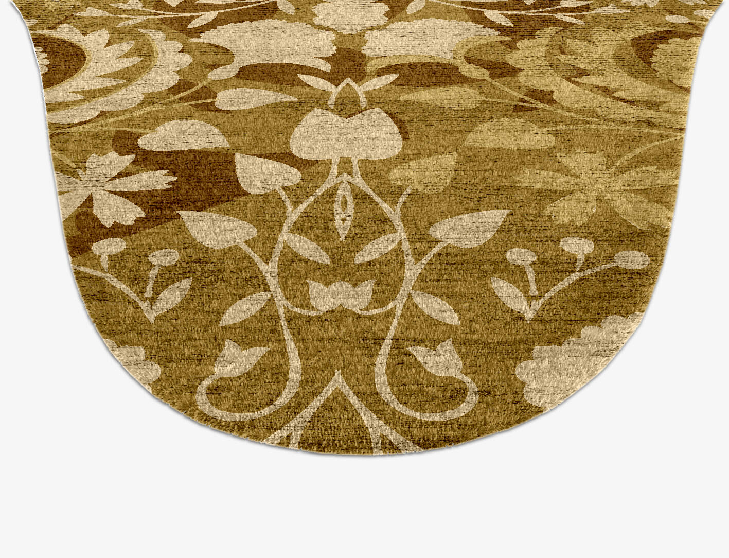 Sedge Floral Drop Hand Knotted Bamboo Silk Custom Rug by Rug Artisan
