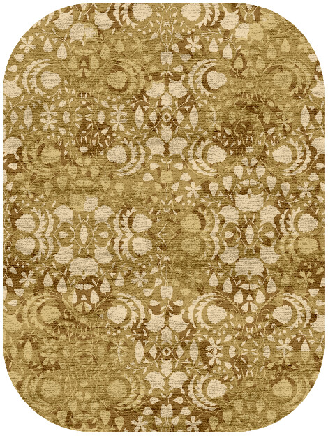Sedge Floral Oblong Hand Knotted Bamboo Silk Custom Rug by Rug Artisan