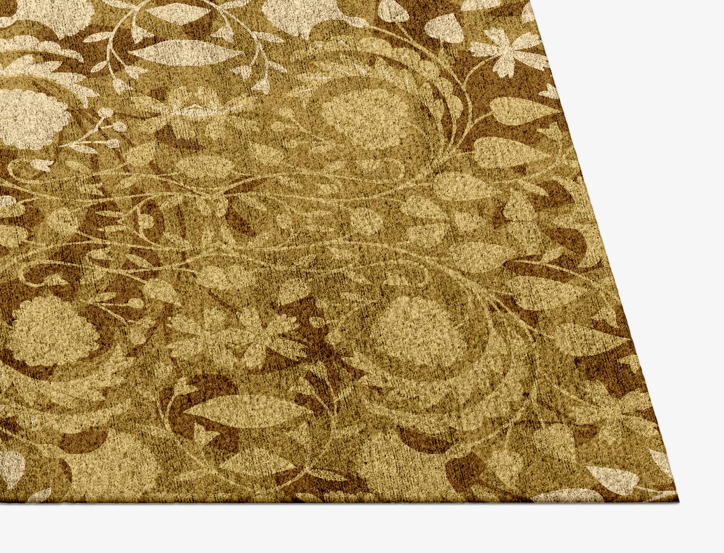 Sedge Floral Rectangle Hand Knotted Bamboo Silk Custom Rug by Rug Artisan