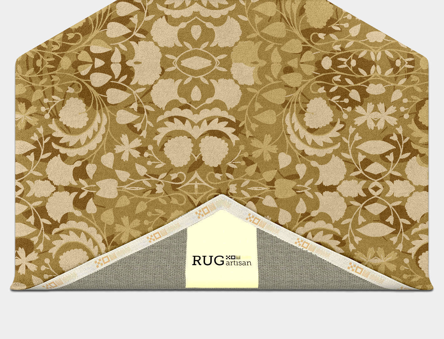 Sedge Floral Hexagon Hand Tufted Pure Wool Custom Rug by Rug Artisan