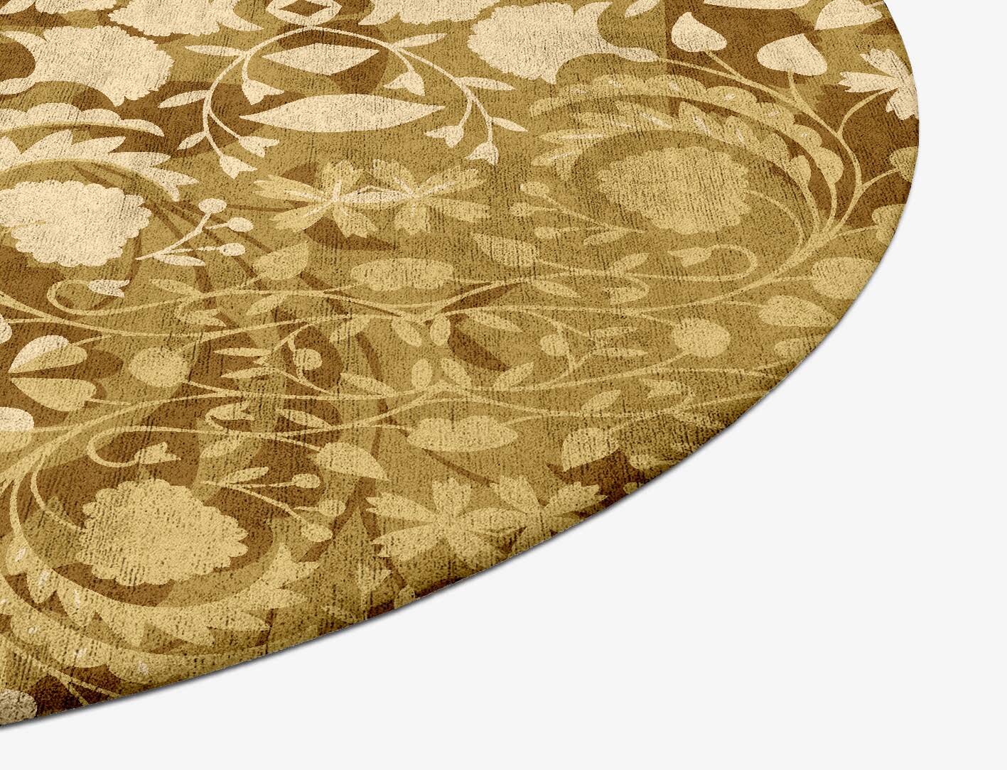 Sedge Floral Oval Hand Tufted Bamboo Silk Custom Rug by Rug Artisan