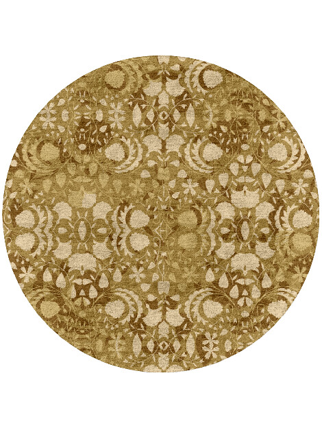 Sedge Round Hand Tufted Bamboo Silk custom handmade rug