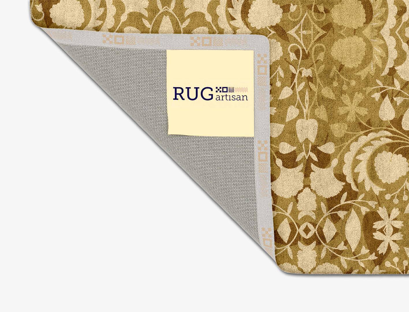 Sedge Floral Square Hand Tufted Bamboo Silk Custom Rug by Rug Artisan