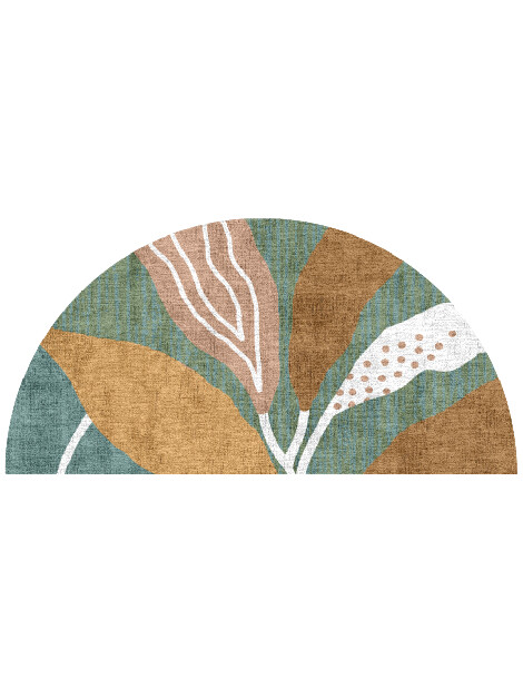 Seguine Halfmoon Hand Knotted Bamboo Silk custom handmade rug