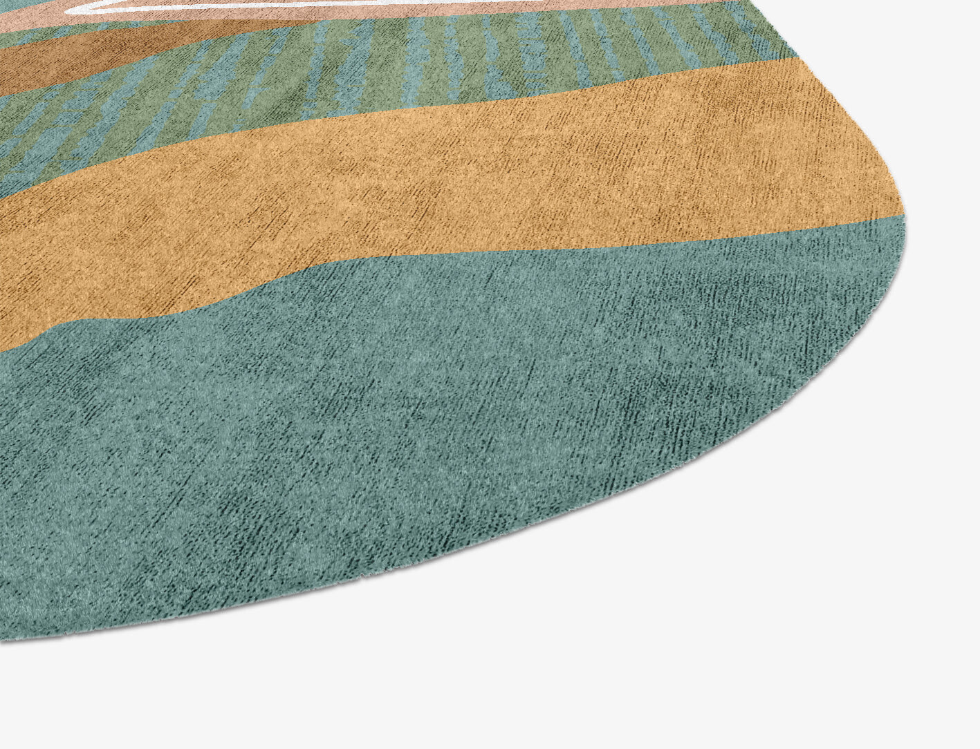 Seguine Field of Flowers Oblong Hand Knotted Bamboo Silk Custom Rug by Rug Artisan