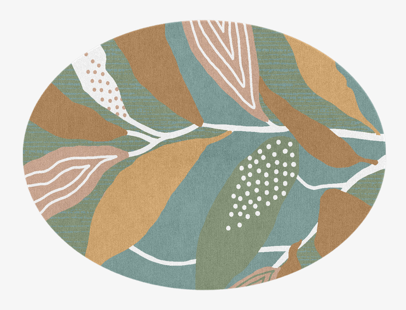 Seguine Field of Flowers Oval Hand Knotted Tibetan Wool Custom Rug by Rug Artisan