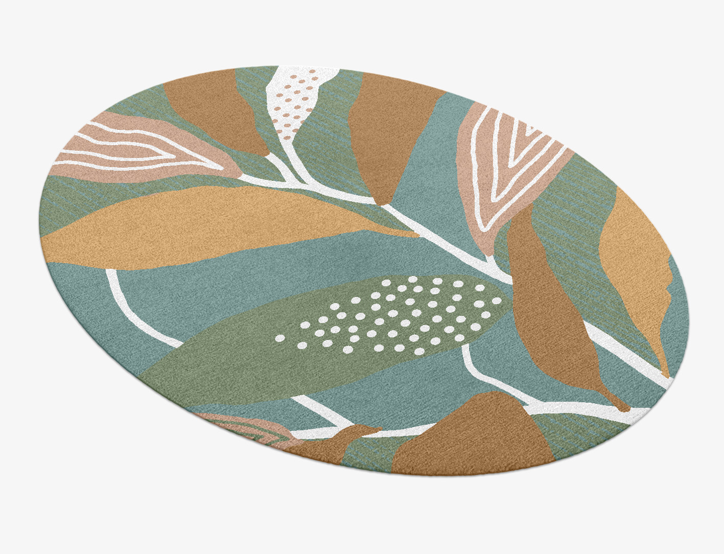 Seguine Field of Flowers Oval Hand Knotted Tibetan Wool Custom Rug by Rug Artisan