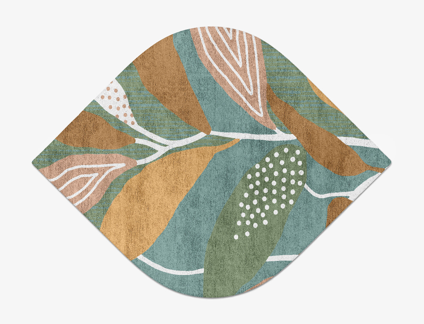 Seguine Field of Flowers Ogee Hand Tufted Bamboo Silk Custom Rug by Rug Artisan