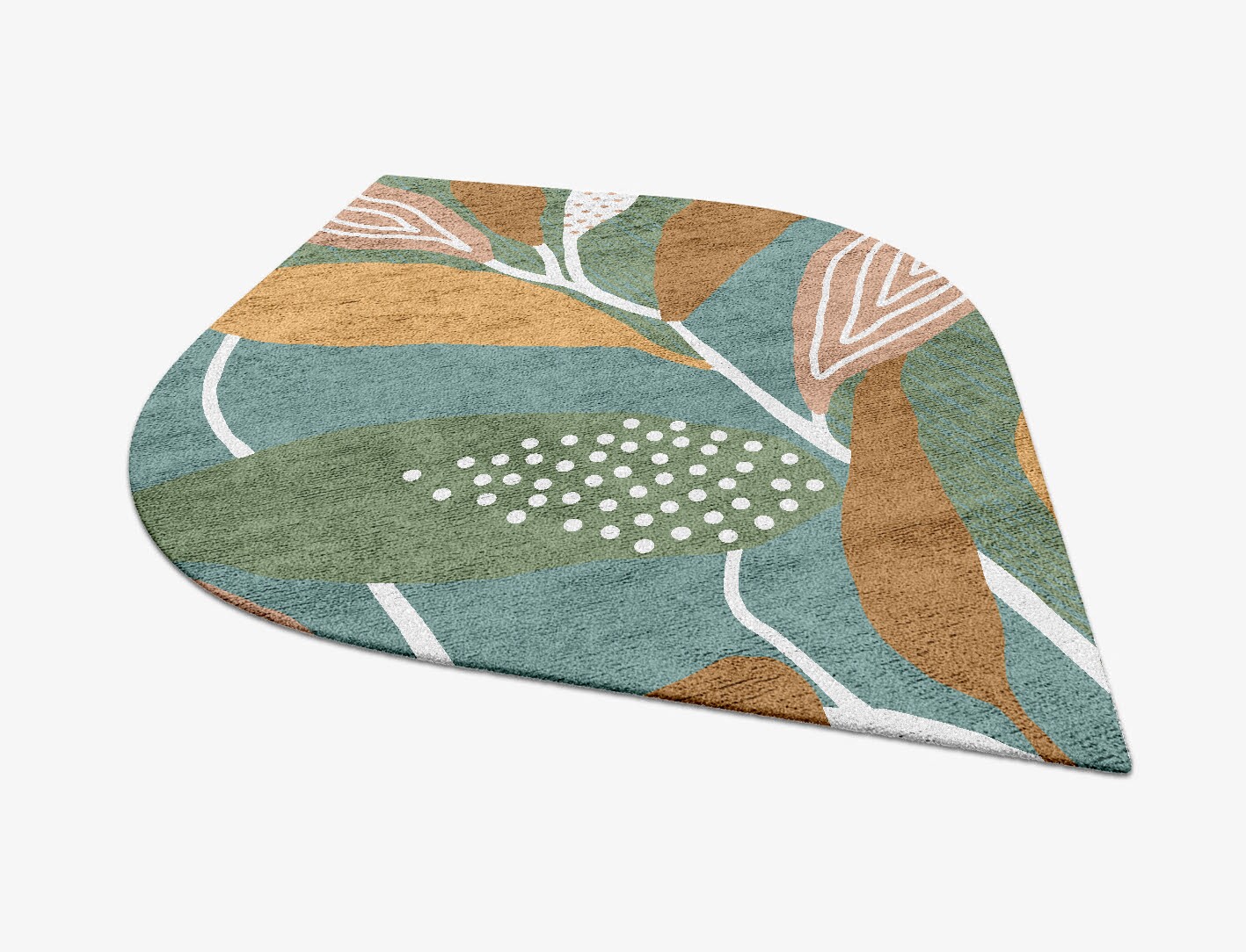 Seguine Field of Flowers Ogee Hand Tufted Bamboo Silk Custom Rug by Rug Artisan