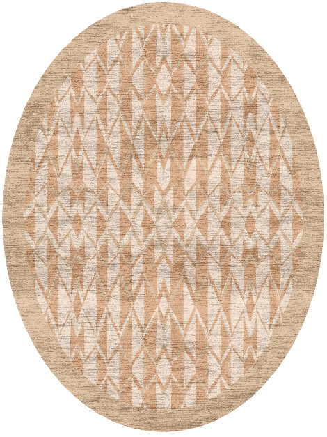 Sekkei Origami Oval Hand Knotted Bamboo Silk Custom Rug by Rug Artisan