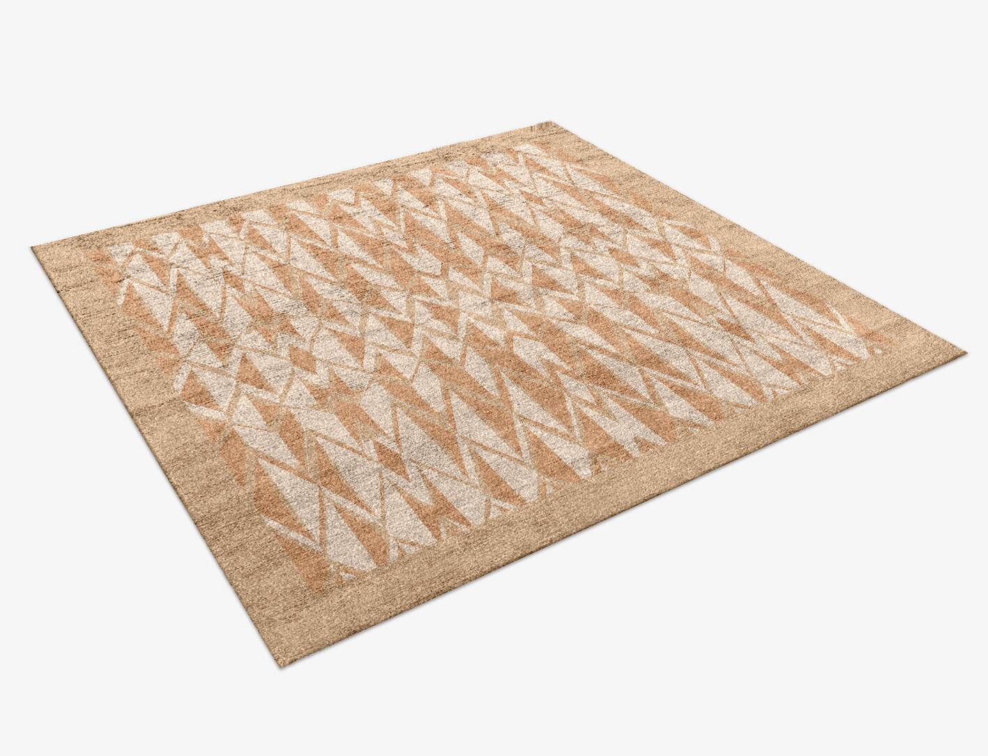 Sekkei Origami Square Hand Knotted Bamboo Silk Custom Rug by Rug Artisan