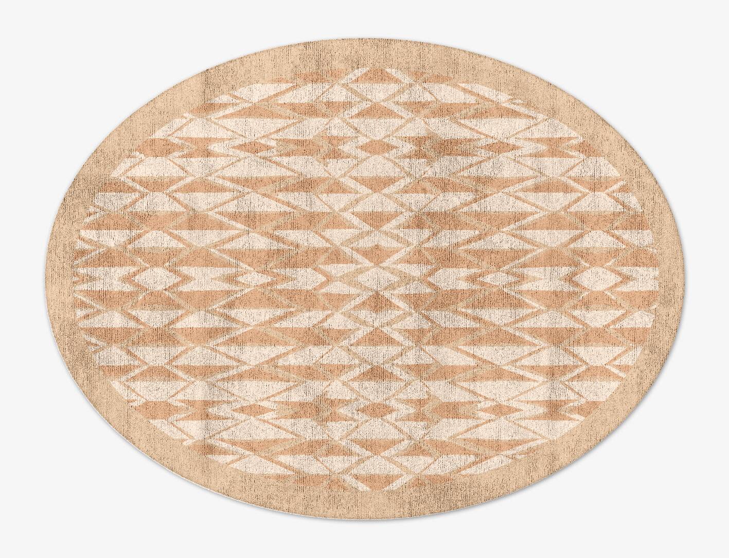 Sekkei Origami Oval Hand Tufted Bamboo Silk Custom Rug by Rug Artisan
