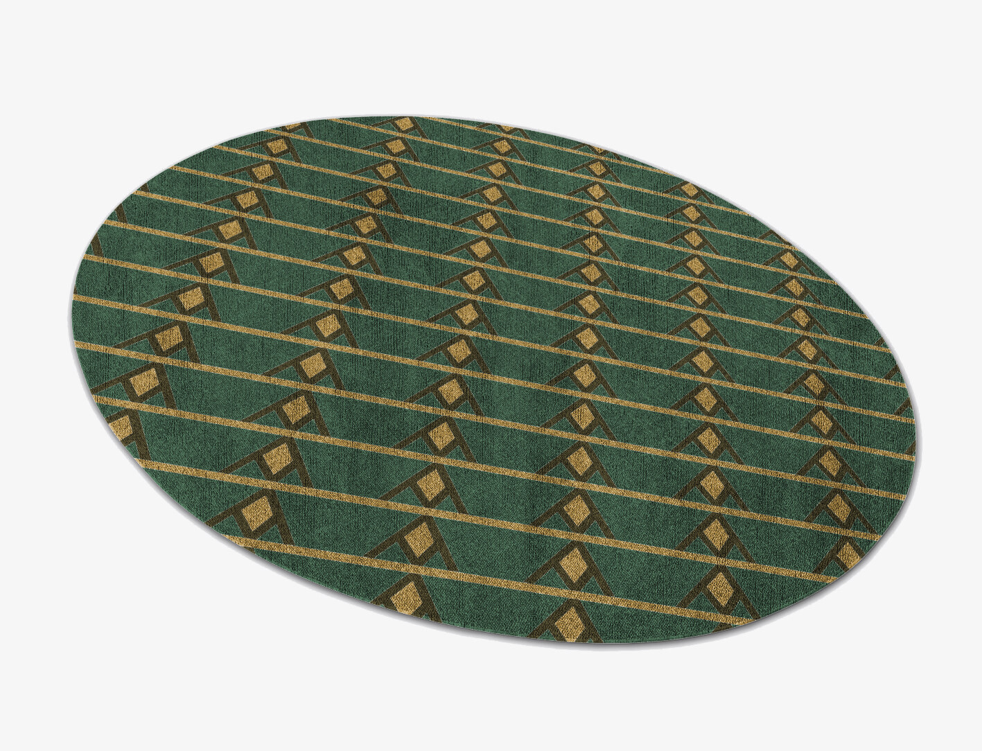 Sephora Geometric Oval Flatweave Bamboo Silk Custom Rug by Rug Artisan