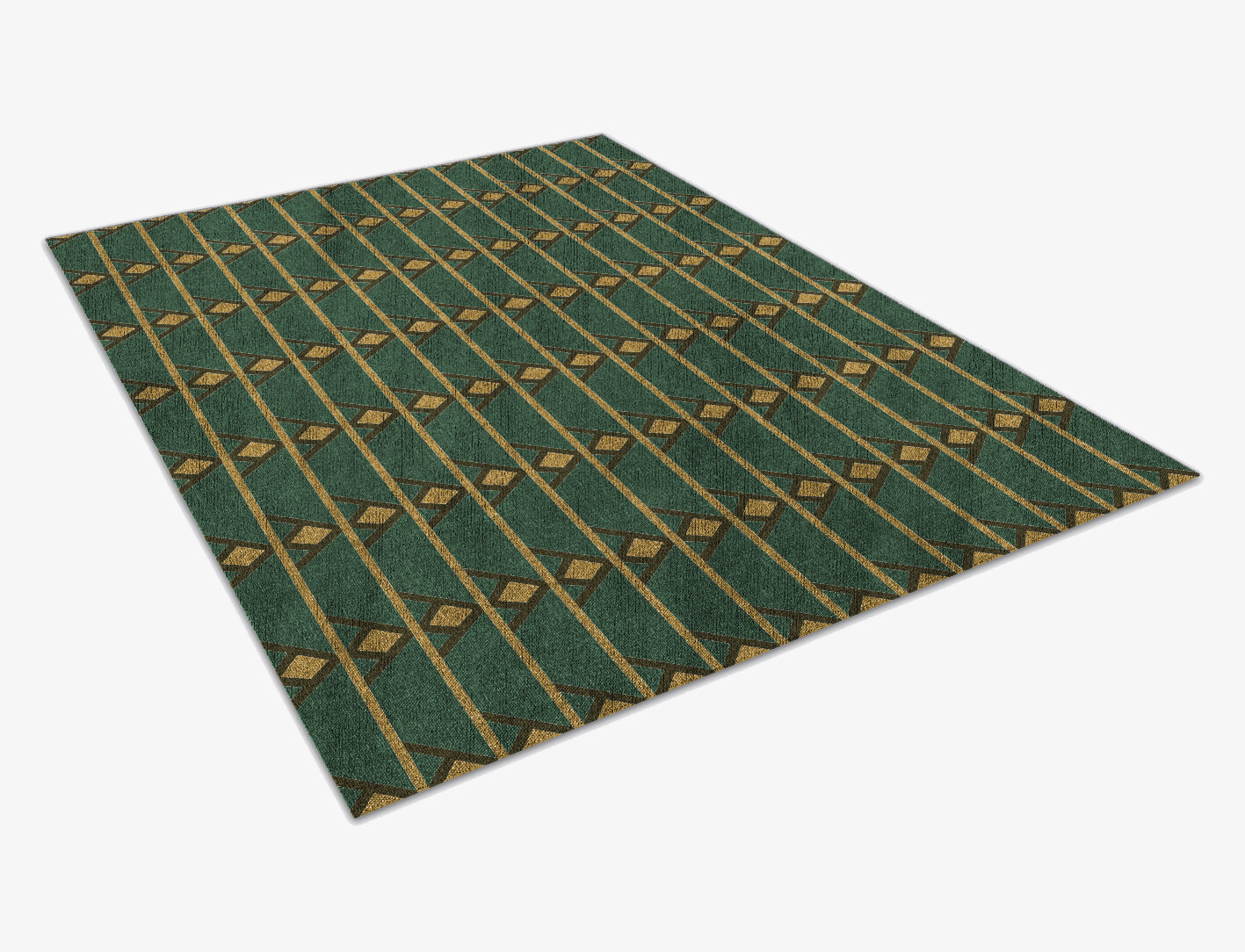 Sephora Geometric Rectangle Flatweave Bamboo Silk Custom Rug by Rug Artisan