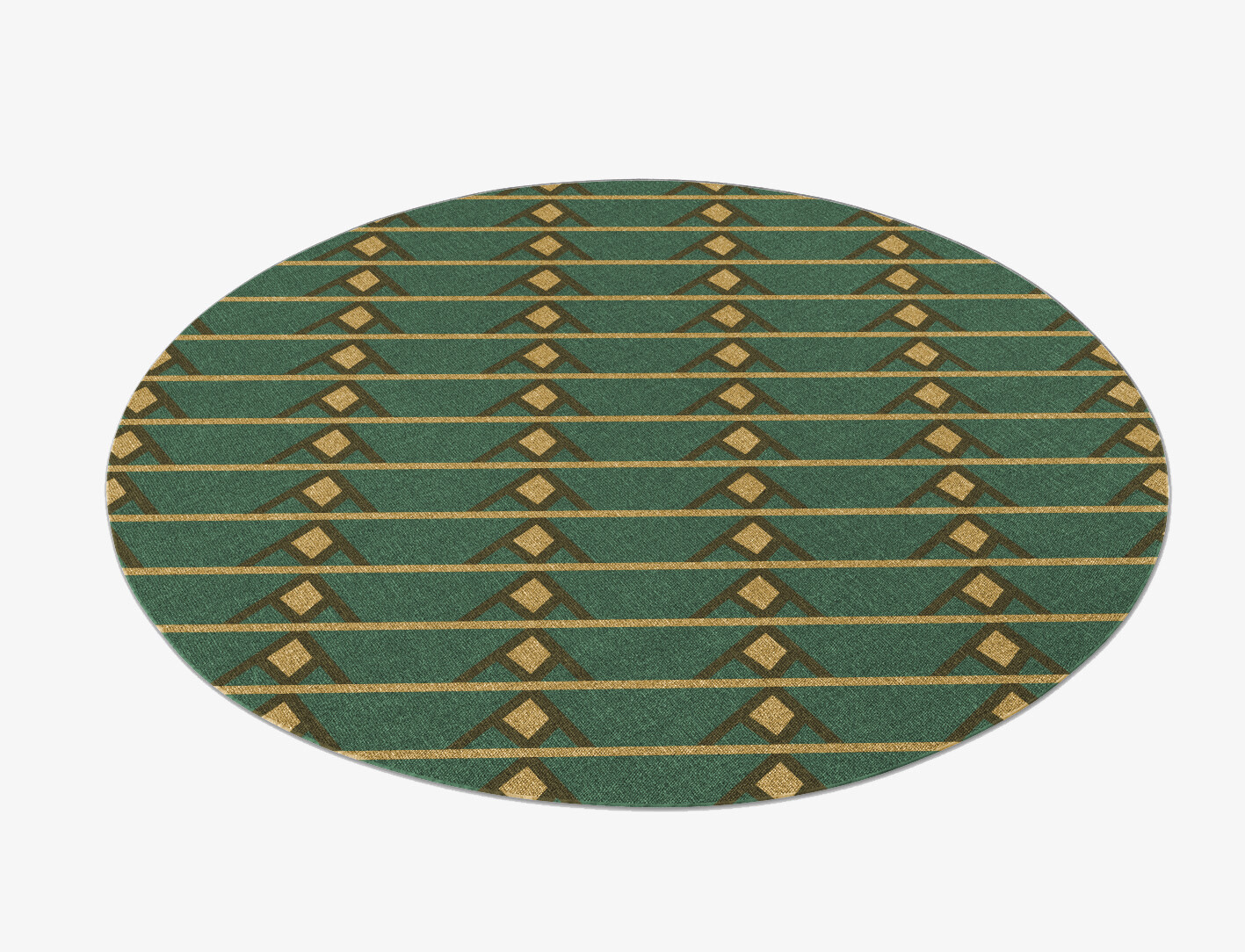 Sephora Geometric Round Flatweave New Zealand Wool Custom Rug by Rug Artisan