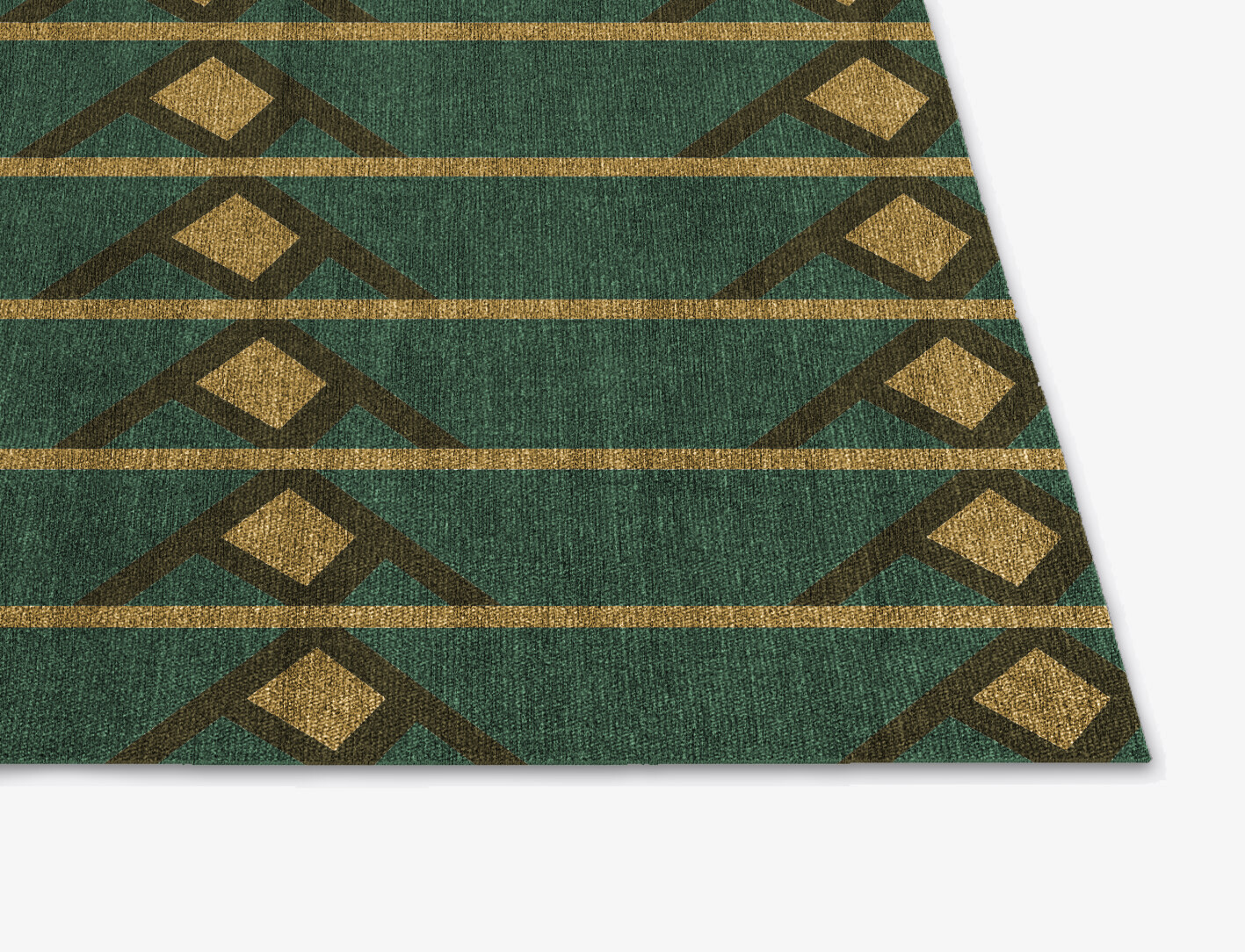 Sephora Geometric Square Flatweave Bamboo Silk Custom Rug by Rug Artisan
