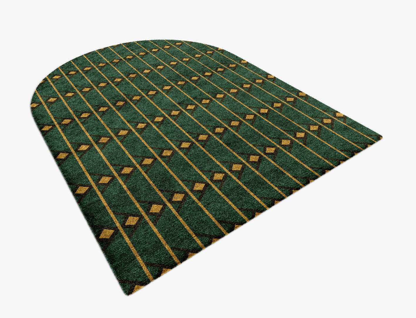 Sephora Geometric Arch Hand Knotted Bamboo Silk Custom Rug by Rug Artisan