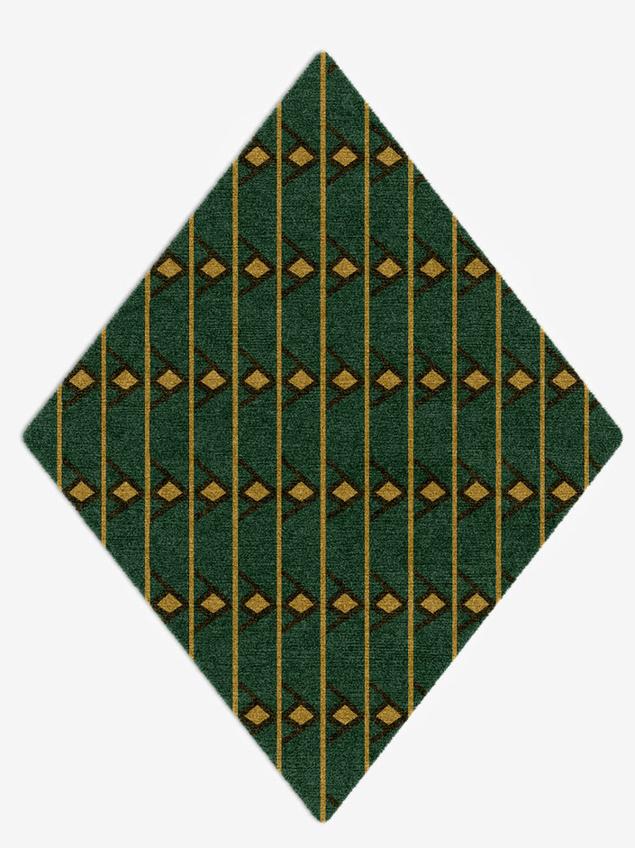 Sephora Geometric Diamond Hand Knotted Tibetan Wool Custom Rug by Rug Artisan