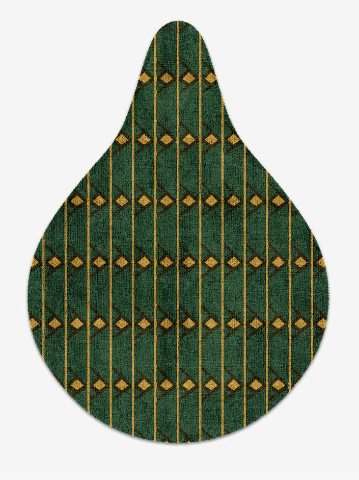 Sephora Geometric Drop Hand Knotted Bamboo Silk Custom Rug by Rug Artisan