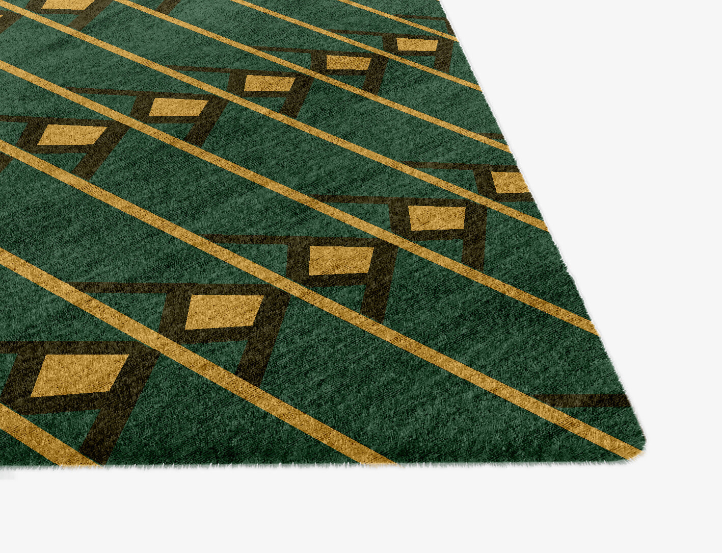 Sephora Geometric Ogee Hand Knotted Bamboo Silk Custom Rug by Rug Artisan