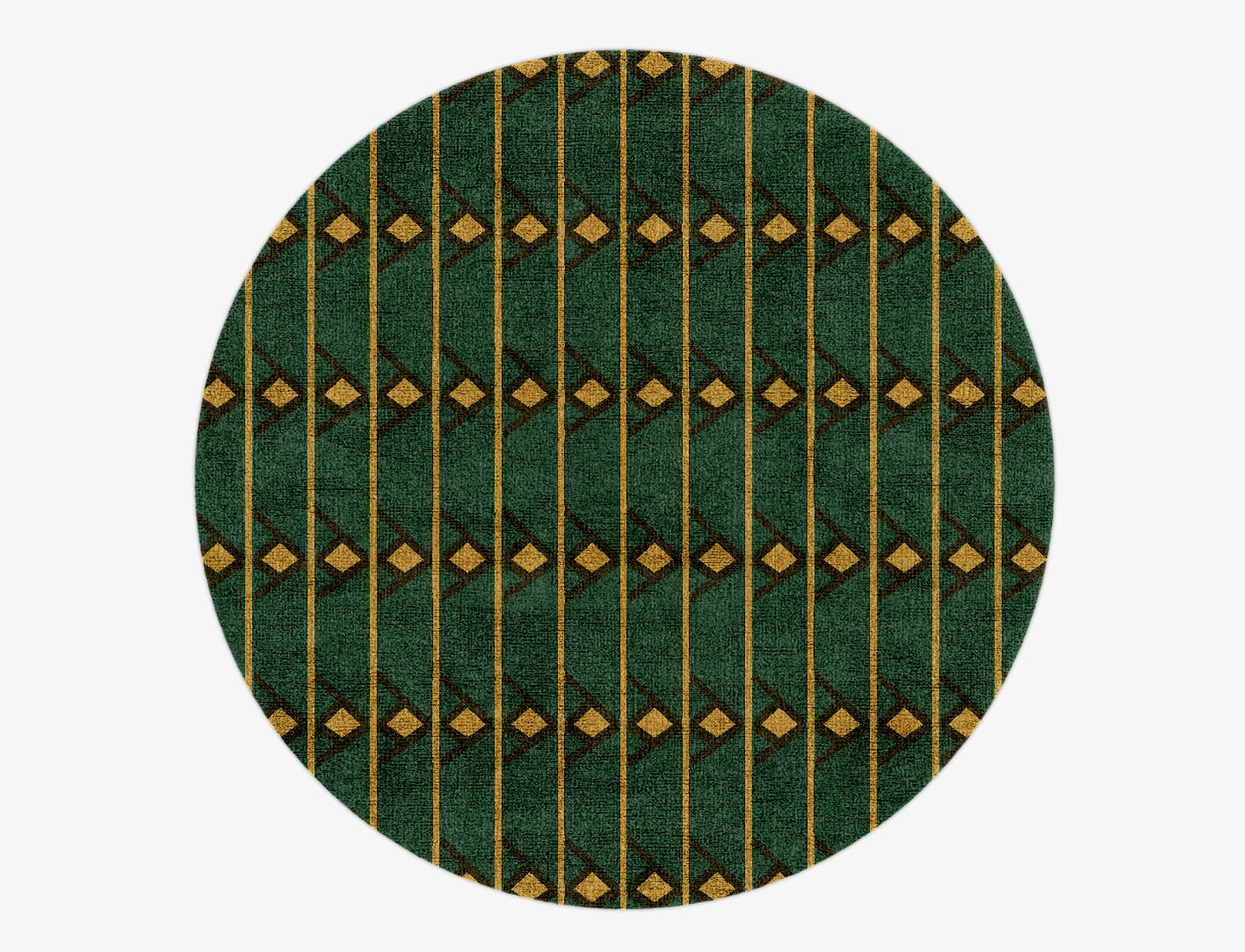 Sephora Geometric Round Hand Knotted Bamboo Silk Custom Rug by Rug Artisan