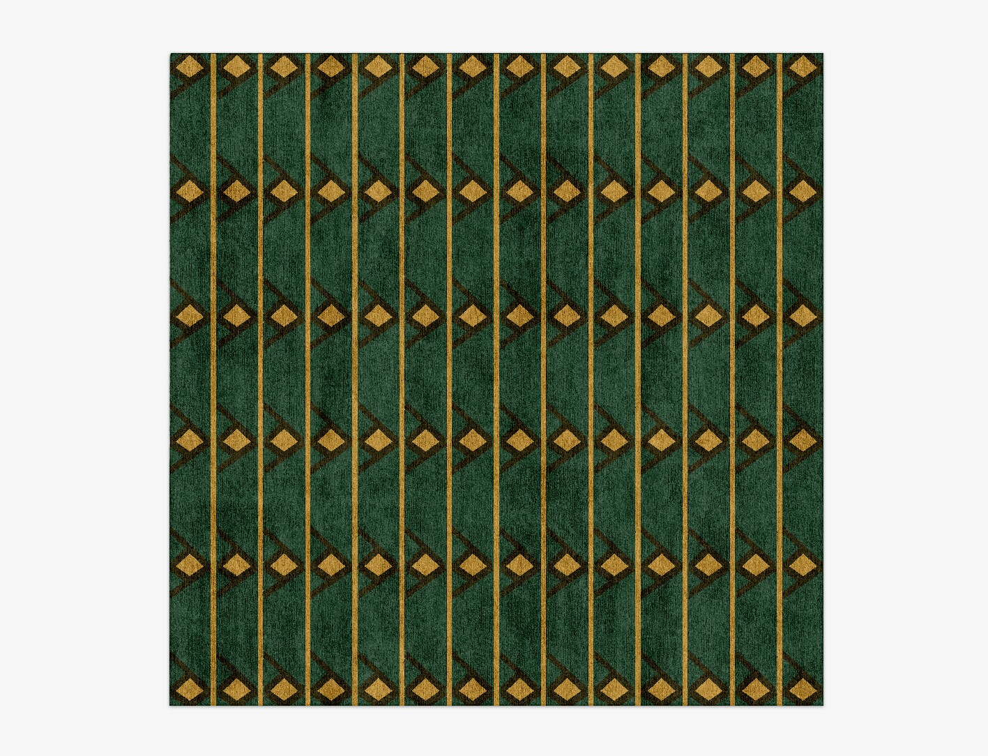Sephora Geometric Square Hand Knotted Bamboo Silk Custom Rug by Rug Artisan
