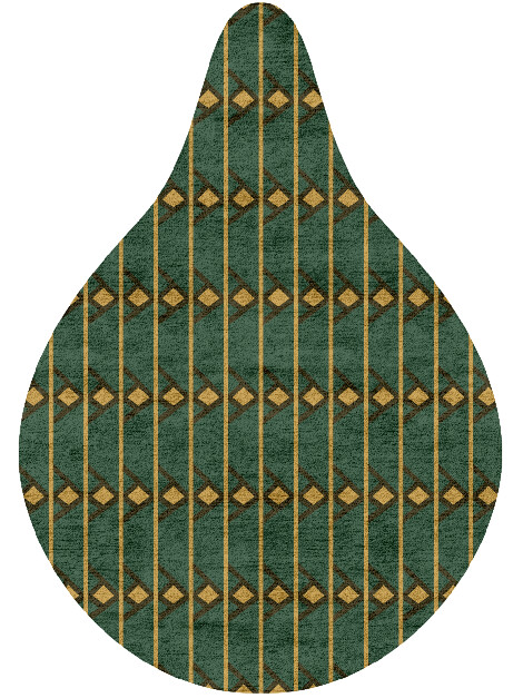 Sephora Geometric Drop Hand Tufted Bamboo Silk Custom Rug by Rug Artisan