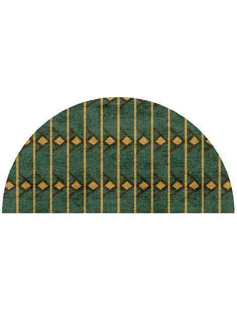 Sephora Geometric Halfmoon Hand Tufted Bamboo Silk Custom Rug by Rug Artisan