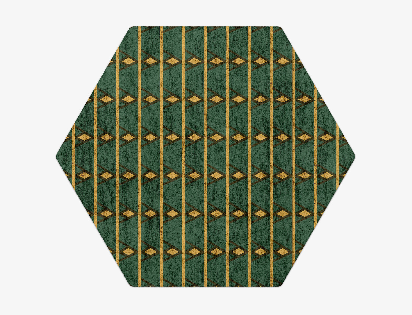 Sephora Geometric Hexagon Hand Tufted Bamboo Silk Custom Rug by Rug Artisan
