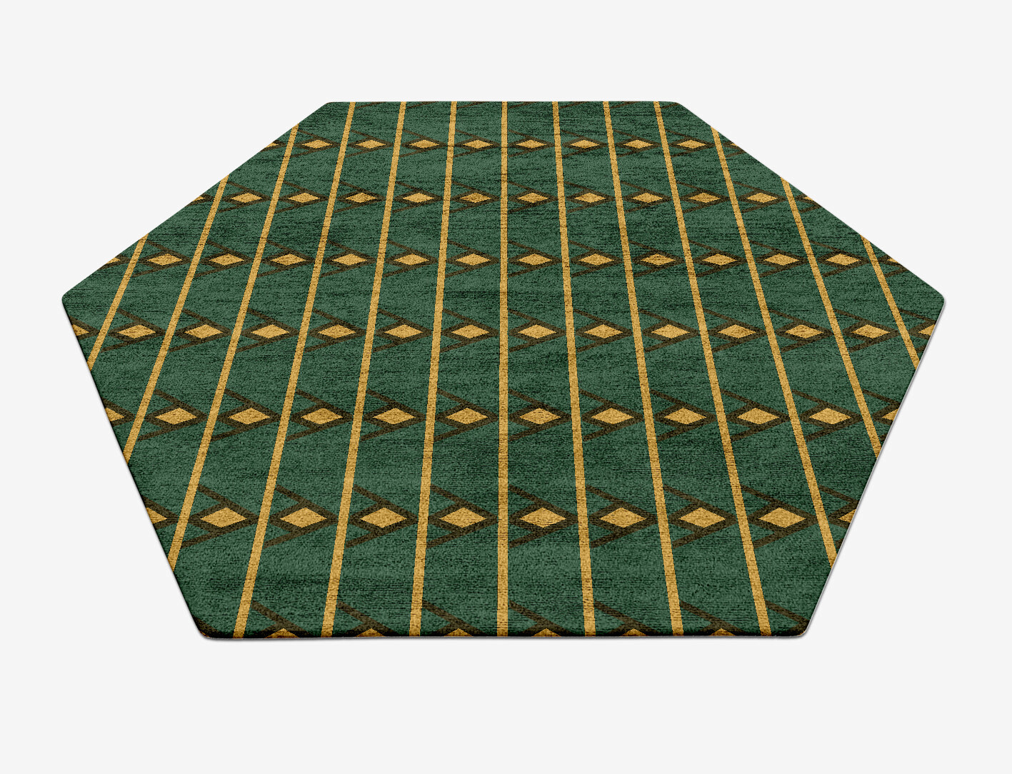 Sephora Geometric Hexagon Hand Tufted Bamboo Silk Custom Rug by Rug Artisan