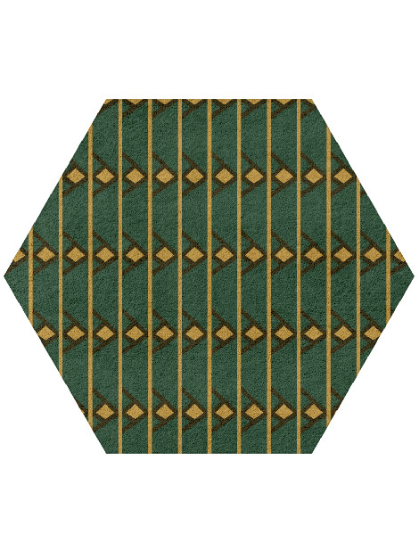 Sephora Geometric Hexagon Hand Tufted Pure Wool Custom Rug by Rug Artisan