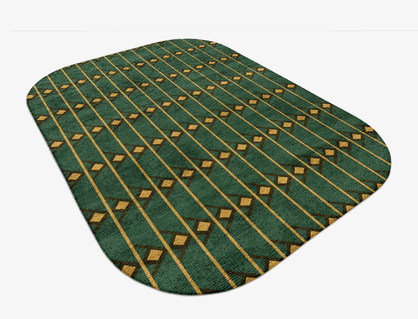 Sephora Geometric Oblong Hand Tufted Bamboo Silk Custom Rug by Rug Artisan