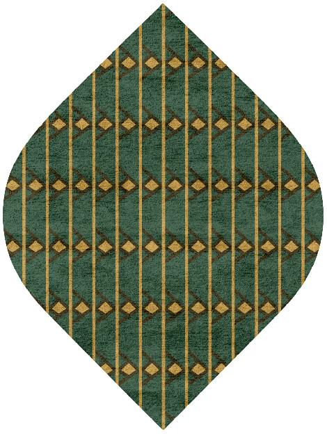 Sephora Geometric Ogee Hand Tufted Bamboo Silk Custom Rug by Rug Artisan