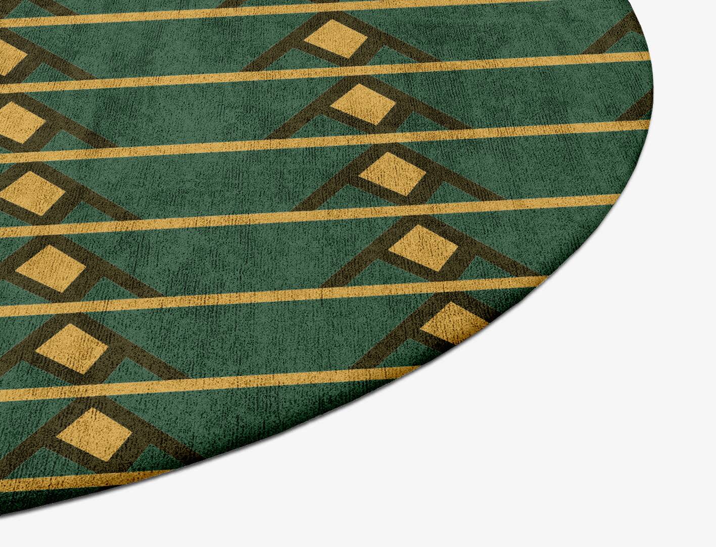 Sephora Geometric Oval Hand Tufted Bamboo Silk Custom Rug by Rug Artisan