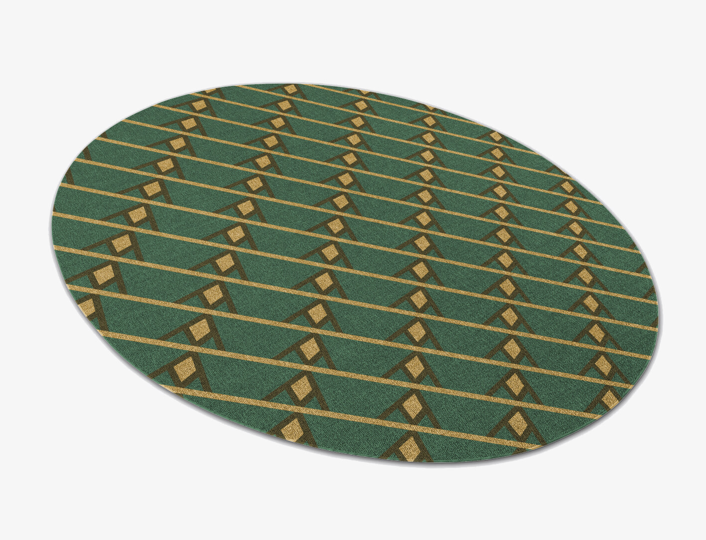 Sephora Geometric Oval Outdoor Recycled Yarn Custom Rug by Rug Artisan
