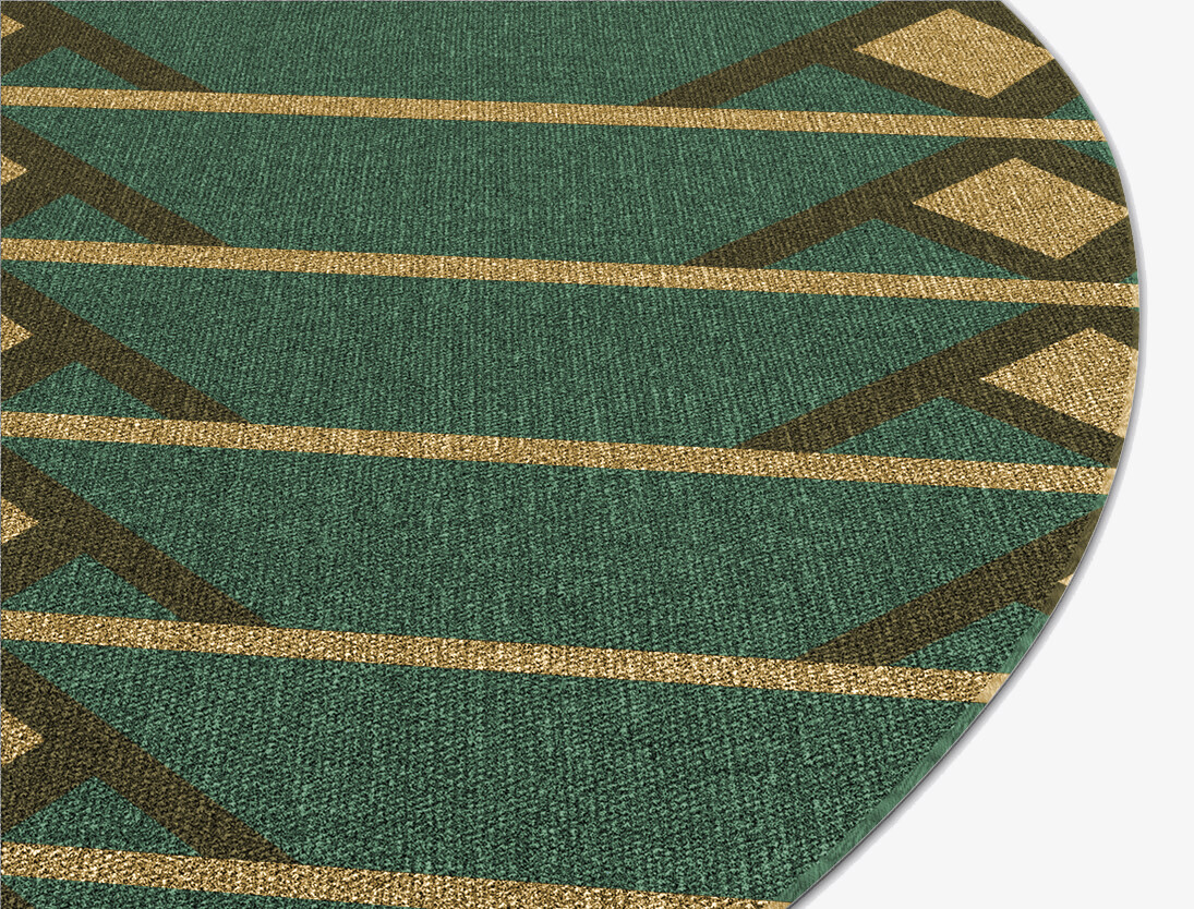 Sephora Geometric Round Outdoor Recycled Yarn Custom Rug by Rug Artisan