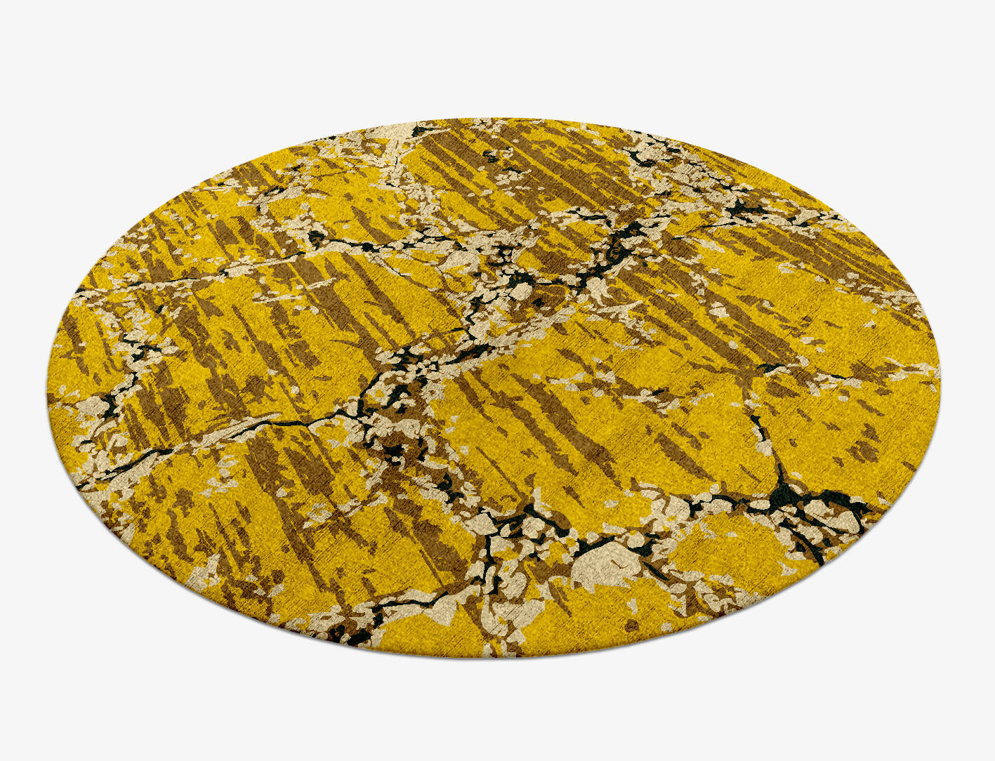 Sere Abstract Round Hand Knotted Bamboo Silk Custom Rug by Rug Artisan