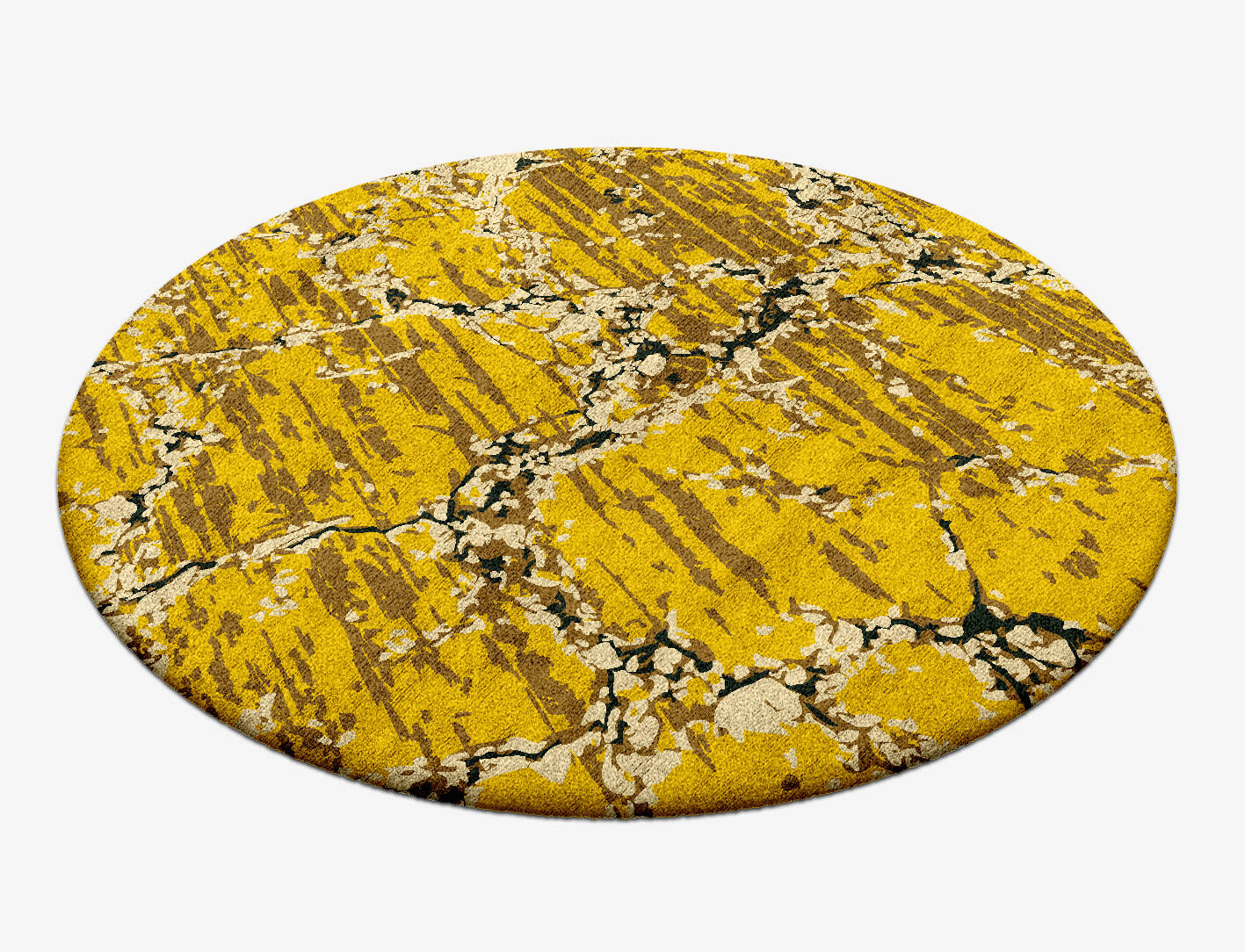 Sere Abstract Round Hand Tufted Bamboo Silk Custom Rug by Rug Artisan