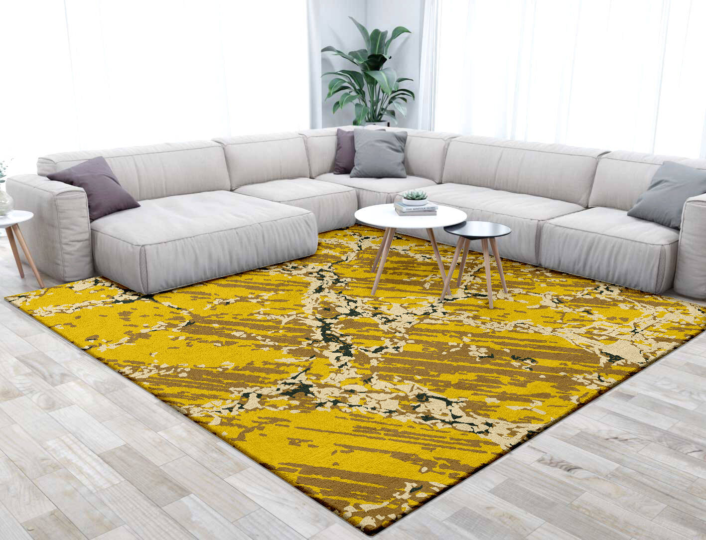 Sere Abstract Square Hand Tufted Pure Wool Custom Rug by Rug Artisan