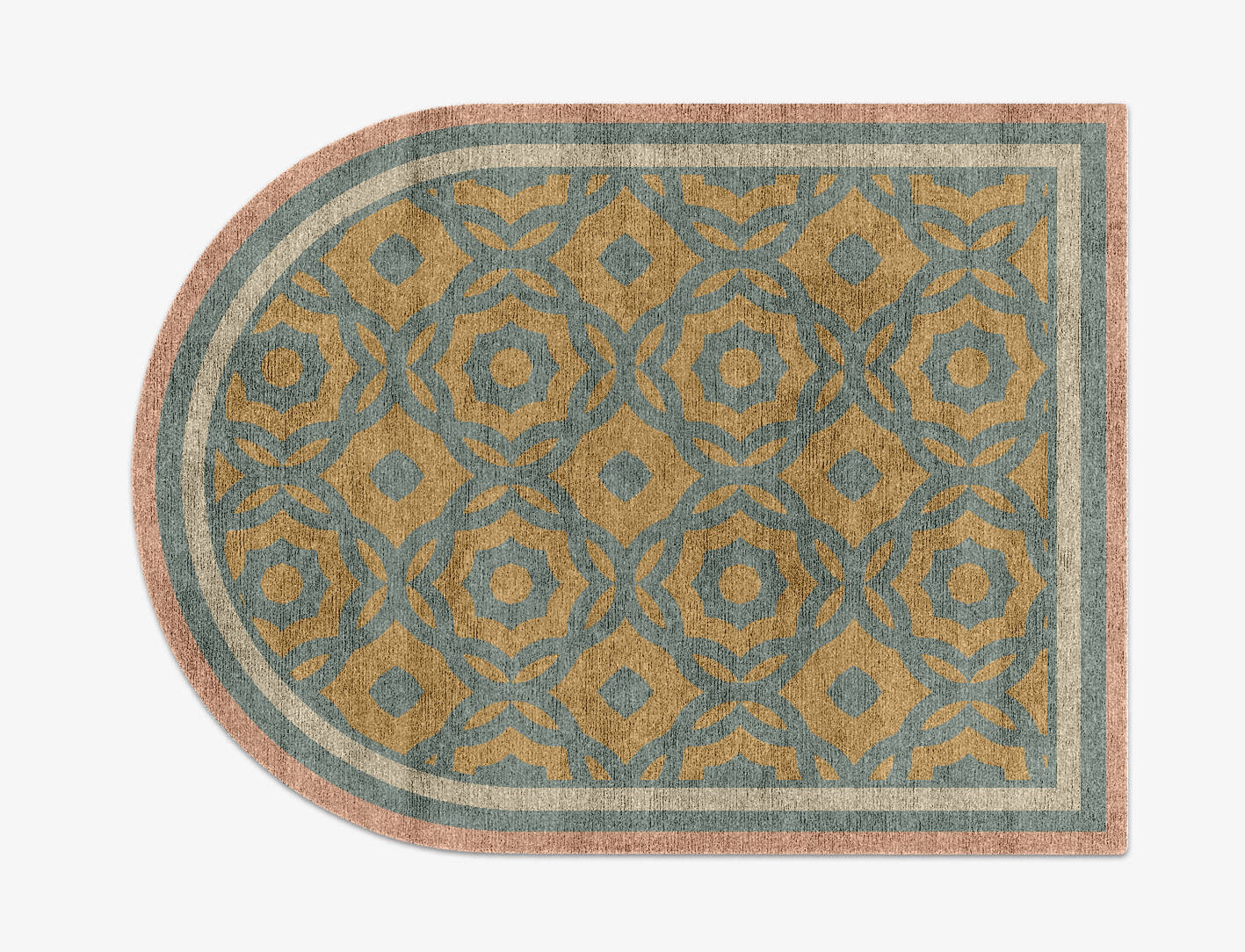 Serena Blue Royal Arch Hand Knotted Bamboo Silk Custom Rug by Rug Artisan