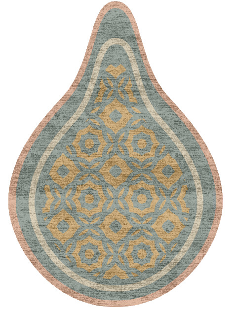 Serena Blue Royal Drop Hand Knotted Bamboo Silk Custom Rug by Rug Artisan