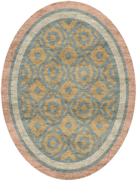 Serena Blue Royal Oval Hand Knotted Bamboo Silk Custom Rug by Rug Artisan