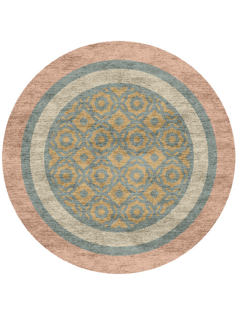 Serena Blue Royal Round Hand Knotted Bamboo Silk Custom Rug by Rug Artisan