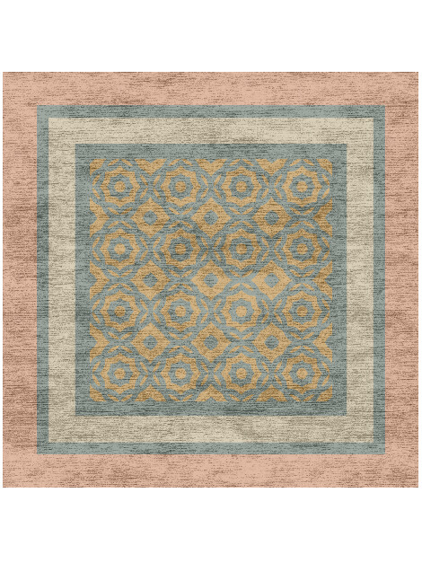 Serena Blue Royal Square Hand Knotted Bamboo Silk Custom Rug by Rug Artisan