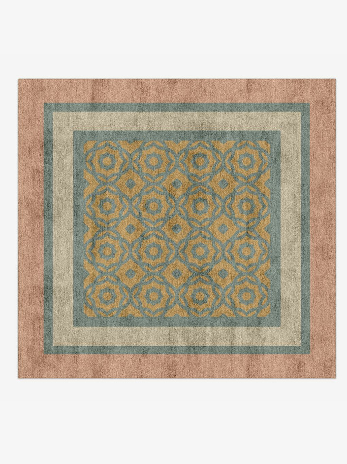 Serena Blue Royal Square Hand Knotted Bamboo Silk Custom Rug by Rug Artisan