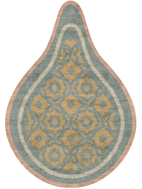 Serena Blue Royal Drop Hand Tufted Bamboo Silk Custom Rug by Rug Artisan