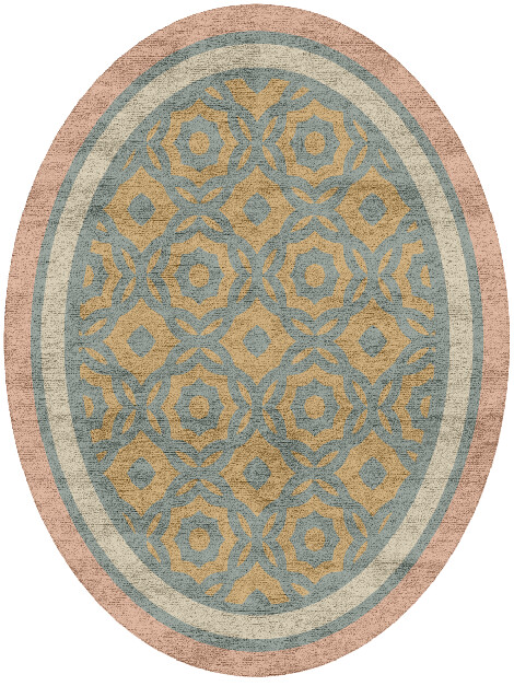 Serena Blue Royal Oval Hand Tufted Bamboo Silk Custom Rug by Rug Artisan