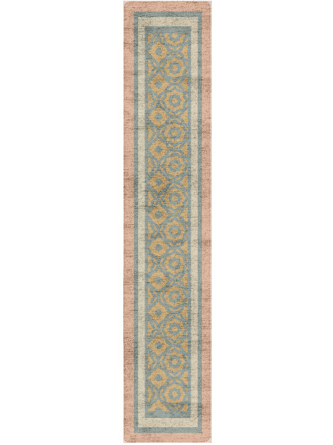 Serena Blue Royal Runner Hand Tufted Bamboo Silk Custom Rug by Rug Artisan